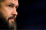 11 July 2022; Head coach Andy Farrell during an Ireland media conference at Sky Stadium in Wellington, New Zealand. Photo by Brendan Moran/Sportsfile