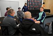 11 July 2022; Ciaran Frawley during an Ireland media conference at Sky Stadium in Wellington, New Zealand. Photo by Brendan Moran/Sportsfile