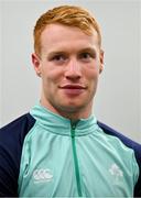 11 July 2022; Ciaran Frawley during an Ireland media conference at Sky Stadium in Wellington, New Zealand. Photo by Brendan Moran/Sportsfile