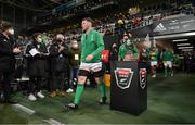 9 July 2022; Peter O’Mahony of Ireland walks onto the pitch before the Steinlager Series match between the New Zealand and Ireland at the Forsyth Barr Stadium in Dunedin, New Zealand. Photo by Brendan Moran/Sportsfile