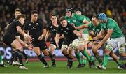 9 July 2022; Dalton Papalii of New Zealand, James Lowe and Tadhg Beirne of Ireland attempts to gain possession of a loose ball during the Steinlager Series match between the New Zealand and Ireland at the Forsyth Barr Stadium in Dunedin, New Zealand. Photo by Brendan Moran/Sportsfile