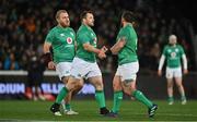 9 July 2022; Cian Healy, left, and Finlay Bealham of Ireland come on as substitutes during the Steinlager Series match between the New Zealand and Ireland at the Forsyth Barr Stadium in Dunedin, New Zealand. Photo by Brendan Moran/Sportsfile