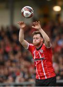 7 July 2022; Cameron McJannet of Derry City during the UEFA Europa Conference League 2022/23 First Qualifying Round First Leg match between Derry City and Riga at the Ryan McBride Brandywell Stadium in Derry. Photo by Stephen McCarthy/Sportsfile