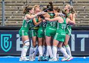10 July 2022; Roisin Upton of Ireland is congratulated by teammates after scoring their side's second goal during the FIH Women's Hockey World Cup 9th/10th Place Play-off match between Ireland and South Africa at Wagener Stadium in Amstelveen, Netherlands. Photo by Jeroen Meuwsen/Sportsfile