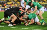 12 July 2022; Jeremy Loughman of Ireland drives for the try line during the match between the Maori All Blacks and Ireland at the Sky Stadium in Wellington, New Zealand. Photo by Brendan Moran/Sportsfile