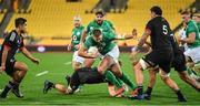 12 July 2022; Stuart McCloskey of Ireland is tackled by Cullen Grace of Maori All Blacks during the match between the Maori All Blacks and Ireland at the Sky Stadium in Wellington, New Zealand. Photo by Brendan Moran/Sportsfile Photo by Brendan Moran/Sportsfile