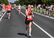 10 July 2022; Anne Whelan of Lucan Harriers AC, Dublin, during the Irish Runner 10 Mile, Sponsored by Sports Travel International, incorporating the AAI National 10 Mile Road Race Championships at the Phoenix Park in Dublin. Photo by Sam Barnes/Sportsfile