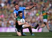 10 July 2022; Paul Murphy of Kerry in action against Ciarán Kilkenny of Dublin during the GAA Football All-Ireland Senior Championship Semi-Final match between Dublin and Kerry at Croke Park in Dublin. Photo by Piaras Ó Mídheach/Sportsfile