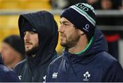 12 July 2022; Ireland players Robbie Henshaw, left, and Caelan Doris during the match between the Maori All Blacks and Ireland at the Sky Stadium in Wellington, New Zealand. Photo by Brendan Moran/Sportsfile