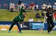 12 July 2022; Simi Singh of Ireland during the Men's One Day International match between Ireland and New Zealand at Malahide Cricket Club in Dublin. Photo by Harry Murphy/Sportsfile