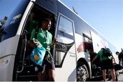 12 July 2022; Aidomo Emakhu of Shamrock Rovers arrives ahead of the UEFA Champions League 2022/23 First Qualifying Round Second Leg match between Hibernians and Shamrock Rovers at Centenary Stadium in Ta' Qali, Malta. Photo by Domenic Aquilina/Sportsfile