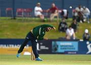 12 July 2022; Simi Singh of Ireland during the Men's One Day International match between Ireland and New Zealand at Malahide Cricket Club in Dublin. Photo by Harry Murphy/Sportsfile