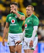 12 July 2022; Keith Earls, right and Stuart McCloskey of Ireland during the match between the Maori All Blacks and Ireland at the Sky Stadium in Wellington, New Zealand. Photo by Brendan Moran/Sportsfile