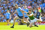 10 July 2022; Brian Fenton of Dublin in action against Jack Barry of Kerry during the GAA Football All-Ireland Senior Championship Semi-Final match between Dublin and Kerry at Croke Park in Dublin. Photo by Ramsey Cardy/Sportsfile