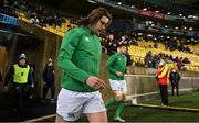 12 July 2022; Mack Hansen of Ireland walks onto the pitch before the match between the Maori All Blacks and Ireland at the Sky Stadium in Wellington, New Zealand. Photo by Brendan Moran/Sportsfile Photo by Brendan Moran/Sportsfile