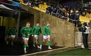 12 July 2022; Ireland captain Keith Earls, centre, leads his side out before the match between the Maori All Blacks and Ireland at the Sky Stadium in Wellington, New Zealand. Photo by Brendan Moran/Sportsfile