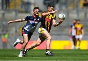 10 July 2022; Paul Murphy of Kilkenny in action against Conor Mathers of New York during the GAA Football All-Ireland Junior Championship Final match between Kilkenny and New York at Croke Park in Dublin. Photo by Stephen McCarthy/Sportsfile