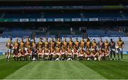 10 July 2022; The Kilkenny team before the GAA Football All-Ireland Junior Championship Final match between Kilkenny and New York at Croke Park in Dublin. Photo by Stephen McCarthy/Sportsfile
