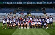 10 July 2022; The New York team before the GAA Football All-Ireland Junior Championship Final match between Kilkenny and New York at Croke Park in Dublin. Photo by Stephen McCarthy/Sportsfile