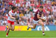 9 July 2022; Shane Walsh of Galway in action against Conor McCluskey of Derry during the GAA Football All-Ireland Senior Championship Semi-Final match between Derry and Galway at Croke Park in Dublin. Photo by Ramsey Cardy/Sportsfile