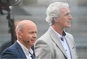 9 July 2022; Sky Sports analysts Peter Canavan, left, and Jim McGuinness during the GAA Football All-Ireland Senior Championship Semi-Final match between Derry and Galway at Croke Park in Dublin. Photo by Ramsey Cardy/Sportsfile