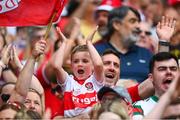 9 July 2022; Derry supporters before the GAA Football All-Ireland Senior Championship Semi-Final match between Derry and Galway at Croke Park in Dublin. Photo by Stephen McCarthy/Sportsfile