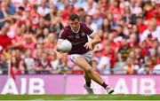 9 July 2022; Damien Comer of Galway on his way to scoring his side's first goal during the GAA Football All-Ireland Senior Championship Semi-Final match between Derry and Galway at Croke Park in Dublin. Photo by Seb Daly/Sportsfile