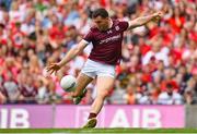 9 July 2022; Damien Comer of Galway on his way to scoring his side's first goal during the GAA Football All-Ireland Senior Championship Semi-Final match between Derry and Galway at Croke Park in Dublin. Photo by Seb Daly/Sportsfile
