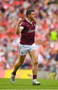 9 July 2022; Damien Comer of Galway celebrates after scoring his side's second goal during the GAA Football All-Ireland Senior Championship Semi-Final match between Derry and Galway at Croke Park in Dublin. Photo by Seb Daly/Sportsfile