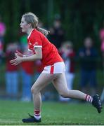 13 July 2022; Niamh O'Sullivan of Cork celebrates after scoring her side's first goal during the 2022 All-Ireland U16 A Final between Cork and Dublin at Cahir GAA Club, Co. Tipperary. Photo by George Tewkesbury/Sportsfile