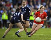 13 July 2022; Niamh O'Sullivan of Cork in action against Rebecca Nolan of Dublin during the 2022 All-Ireland U16 A Final between Cork and Dublin at Cahir GAA Club, Co. Tipperary. Photo by George Tewkesbury/Sportsfile