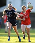 13 July 2022; Niamh O'Sullivan of Cork in action against Ellen Leddy Doyle of Dublin during the 2022 All-Ireland U16 A Final between Cork and Dublin at Cahir GAA Club, Co. Tipperary. Photo by George Tewkesbury/Sportsfile