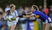 13 July 2022; Abaigh Cahill  of Kildare in action against Sinéad O'Carroll of Tipperary during the 2022 All-Ireland U16 B Final between Kildare and Tipperary at Crettyard, Co. Laois. Photo by Ray McManus/Sportsfile