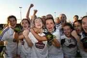 13 July 2022; Kildare players celebrate after the 2022 All-Ireland U16 B Final between Kildare and Tipperary at Crettyard, Co. Laois. Photo by Ray McManus/Sportsfile