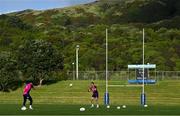 14 July 2022; Joey Carbery, right, and Conor Murray during Ireland rugby squad training at Jerry Collins Stadium in Porirua, New Zealand. Photo by Brendan Moran/Sportsfile