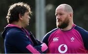 14 July 2022; Michael Bent, right, with IRFU performance director David Nucifora during Ireland rugby squad training at Jerry Collins Stadium in Porirua, New Zealand. Photo by Brendan Moran/Sportsfile