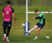 14 July 2022; Jonathan Sexton, right, and Conor Murray during Ireland rugby squad training at Jerry Collins Stadium in Porirua, New Zealand. Photo by Brendan Moran/Sportsfile