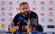 14 July 2022; Head coach Andy Farrell speaking during an Ireland media confernce at Jerry Collins Stadium in Porirua, New Zealand. Photo by Brendan Moran/Sportsfile