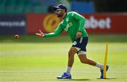 14 July 2022; Simi Singh during an Ireland men's cricket training session at Malahide Cricket Club in Dublin. Photo by Seb Daly/Sportsfile