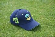 14 July 2022; An Ireland cap during an Ireland men's cricket training session at Malahide Cricket Club in Dublin. Photo by Seb Daly/Sportsfile