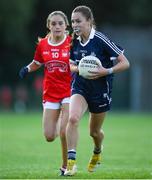13 July 2022; Elsa Kearney of Dublin in action against Brianna Smith of Cork during the 2022 All-Ireland U16 A Final between Cork and Dublin at Cahir GAA Club, Co. Tipperary. Photo by George Tewkesbury/Sportsfile