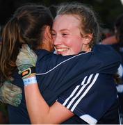 13 July 2022; Tessa Lambe of Dublin celebrates with a supporter after winning the 2022 All-Ireland U16 A Final between Cork and Dublin at Cahir GAA Club, Co. Tipperary. Photo by George Tewkesbury/Sportsfile