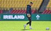 15 July 2022; Captain Jonathan Sexton practices his kicking during the Ireland rugby captain's run at Sky Stadium in Wellington, New Zealand. Photo by Brendan Moran/Sportsfile
