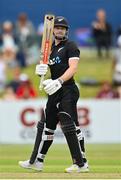 15 July 2022; Henry Nicholls of New Zealand acknowledges the crowd after bringing up his half-century during the Men's One Day International match between Ireland and New Zealand at Malahide Cricket Club in Dublin. Photo by Seb Daly/Sportsfile