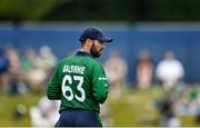 15 July 2022; Ireland captain Andrew Balbirnie during the Men's One Day International match between Ireland and New Zealand at Malahide Cricket Club in Dublin. Photo by Seb Daly/Sportsfile