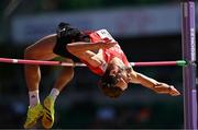 15 July 2022; Loïc Gasch of Switzerland competing in the men's high jump qualification during day one of the World Athletics Championships at Hayward Field in Eugene, Oregon, USA. Photo by Sam Barnes/Sportsfile