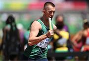15 July 2022; Jack Raftery of Ireland competing in the mixed 4x400m relay heats during day one of the World Athletics Championships at Hayward Field in Eugene, Oregon, USA. Photo by Sam Barnes/Sportsfile