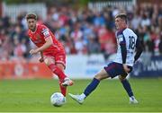 15 July 2022; Sam Bone of Dundalk and Ben McCormack of St Patrick's Athletic during the SSE Airtricity League Premier Division match between St Patrick's Athletic and Dundalk at Richmond Park in Dublin. Photo by Ben McShane/Sportsfile
