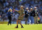 10 July 2022; Lucie Cawley, St. John's N.S., Ballisodare, Sligo, during the INTO Cumann na mBunscol GAA Respect Exhibition Go Games at the GAA Football All-Ireland Senior Championship Semi-Final match between Dublin and Kerry at Croke Park in Dublin. Photo by Ray McManus/Sportsfile