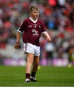 9 July 2022; Tomas Staunton, Ballymurray N.S., Ballymurray, Roscommon, representing Galway during the INTO Cumann na mBunscol GAA Respect Exhibition Go Games at half-time of the GAA Football All-Ireland Senior Championship Semi-Final match between Galway and Derry at Croke Park in Dublin. Photo by Stephen McCarthy/Sportsfile  Photo by Ray McManus/Sportsfile *** NO REPRODUCTION FEE ***